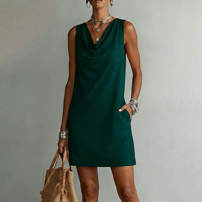 Women's Elegant Slim Fit Cowl Neck Dress