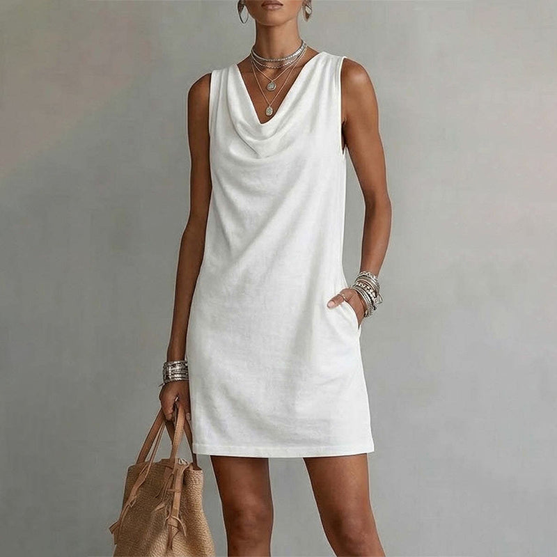 Women's Elegant Slim Fit Cowl Neck Dress