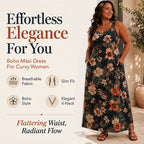 Essential V-Neck Sleeveless Maxi Dress – Relaxed Fit, Breathable Fabric