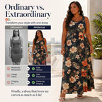Essential V-Neck Sleeveless Maxi Dress – Relaxed Fit, Breathable Fabric
