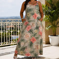 Essential V-Neck Sleeveless Maxi Dress – Relaxed Fit, Breathable Fabric