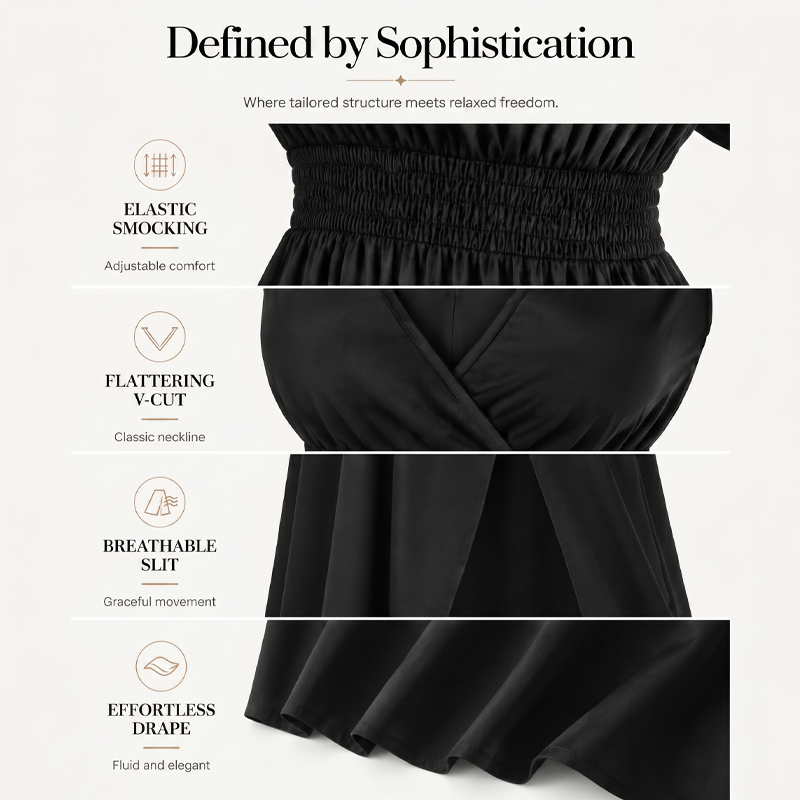 Women's Summer V Neck Side Slit Maxi Dress