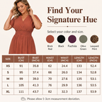 Women's Summer V Neck Side Slit Maxi Dress