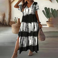 The Sienna Dress – A Dreamy Gradient V-Neck That Moves With You