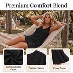 Women's Casual Sleeveless V Neck Dress