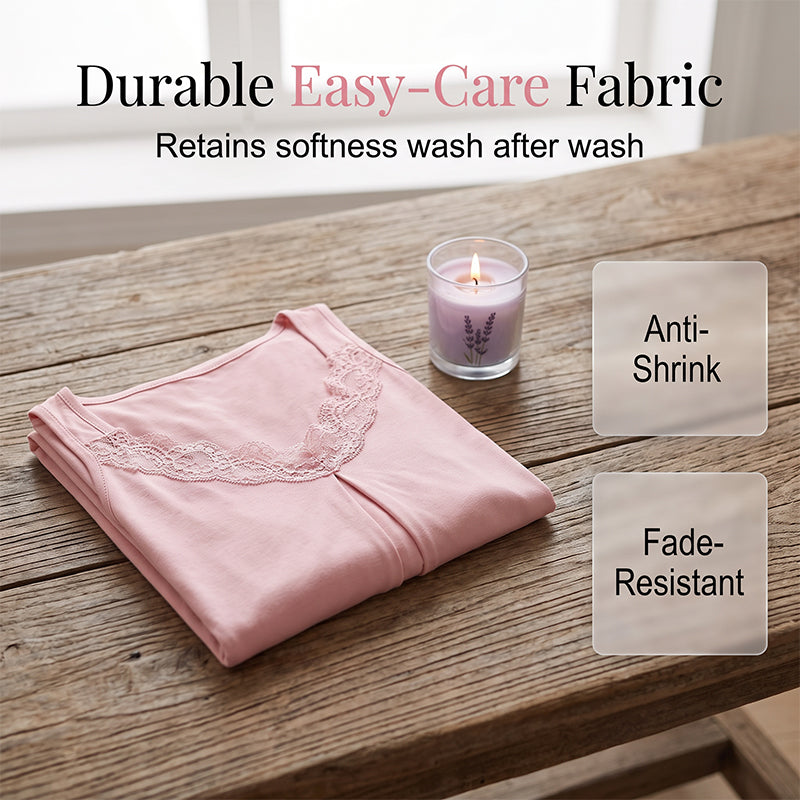 Women's Lace V Neck Modal Nightdress