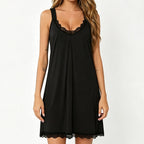 Women's Lace V Neck Modal Nightdress